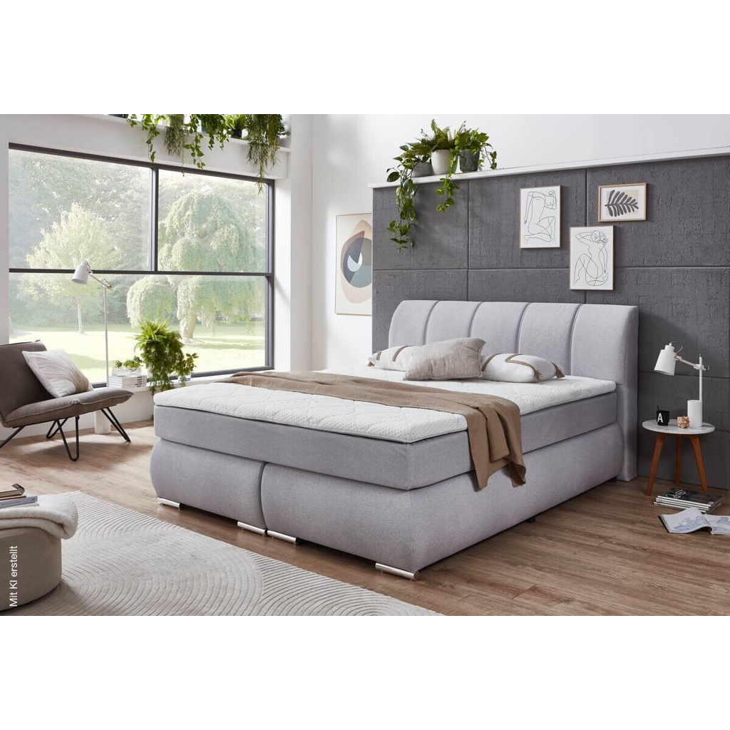 Boxspringbett Graz silber Liegefläche B/L: ca. 180x200 cm Boxspringbett Graz silber Liegefläche B/L: ca. 180x200 cm