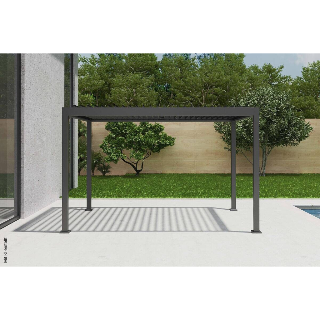 Pergola anthrazit Aluminium B/H/L: ca. 300x256x393 cm - Gallery 3 Pergola anthrazit Aluminium B/H/L: ca. 300x256x393 cm