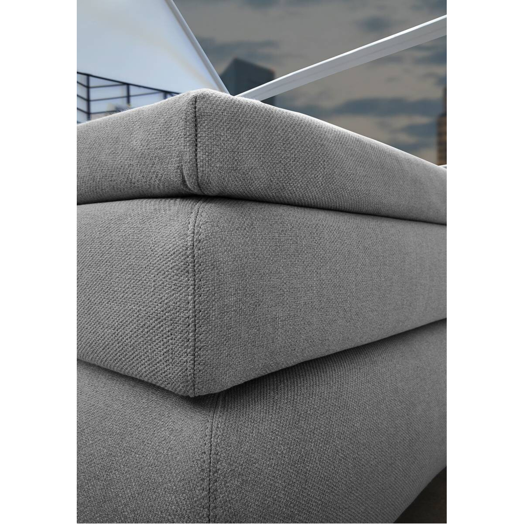 Boxspringbett  grau Flachgewebe Liegefläche B/L: ca. 180x200 cm