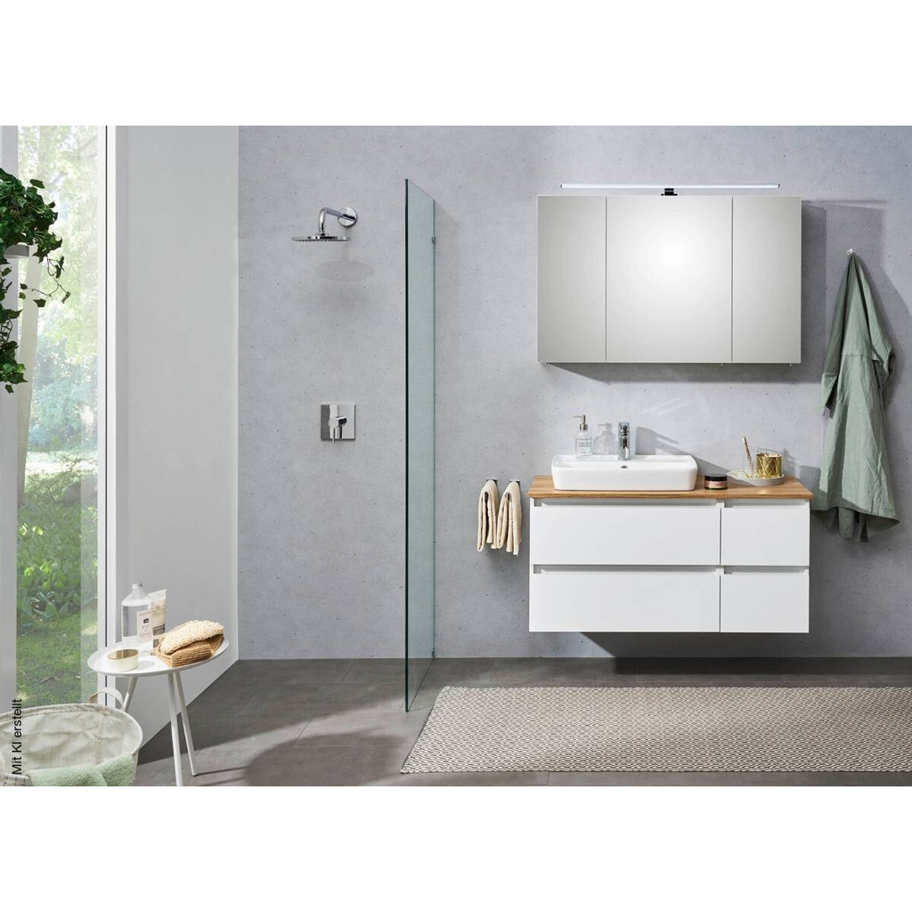 Badezimmer-Set Quickset 360 weiß glanz B/H/T: ca. 113x200x50 cm