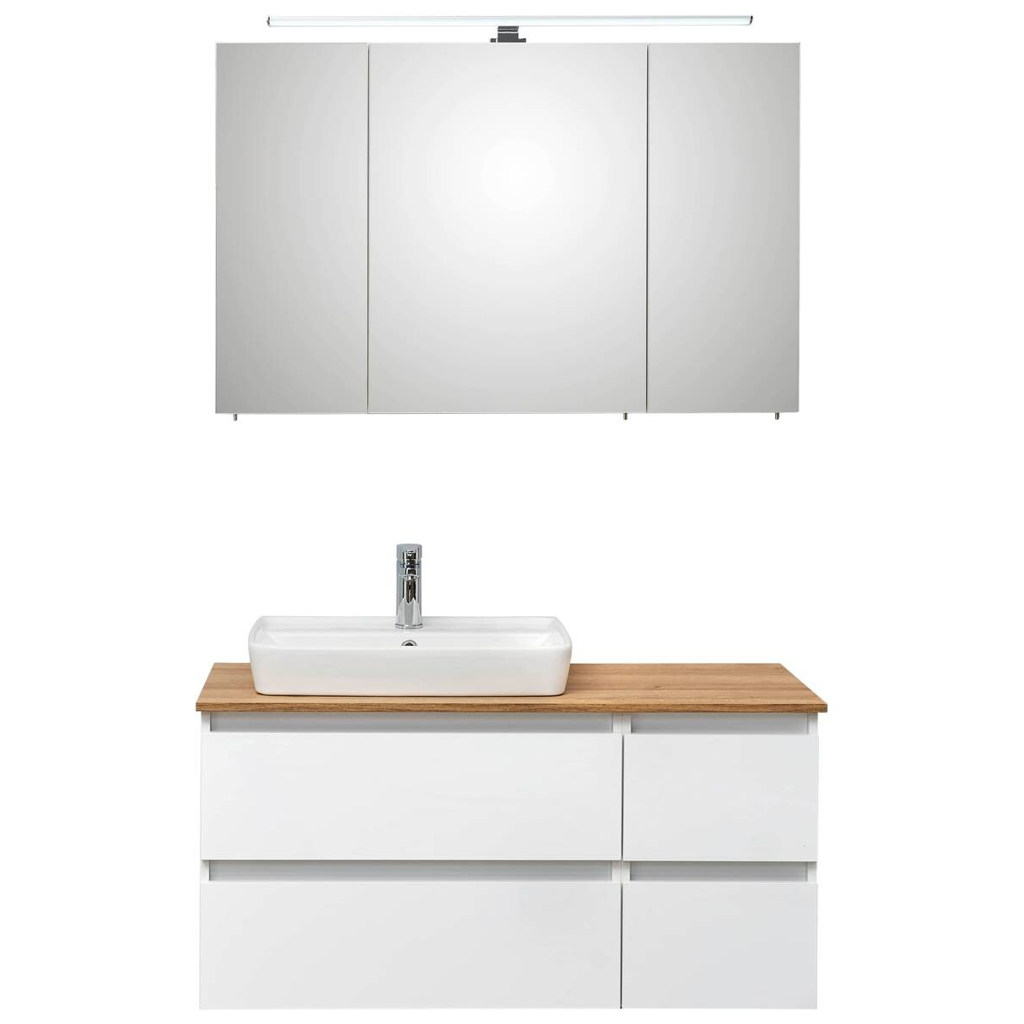 Badezimmer-Set Quickset 360 weiß glanz B/H/T: ca. 113x200x50 cm