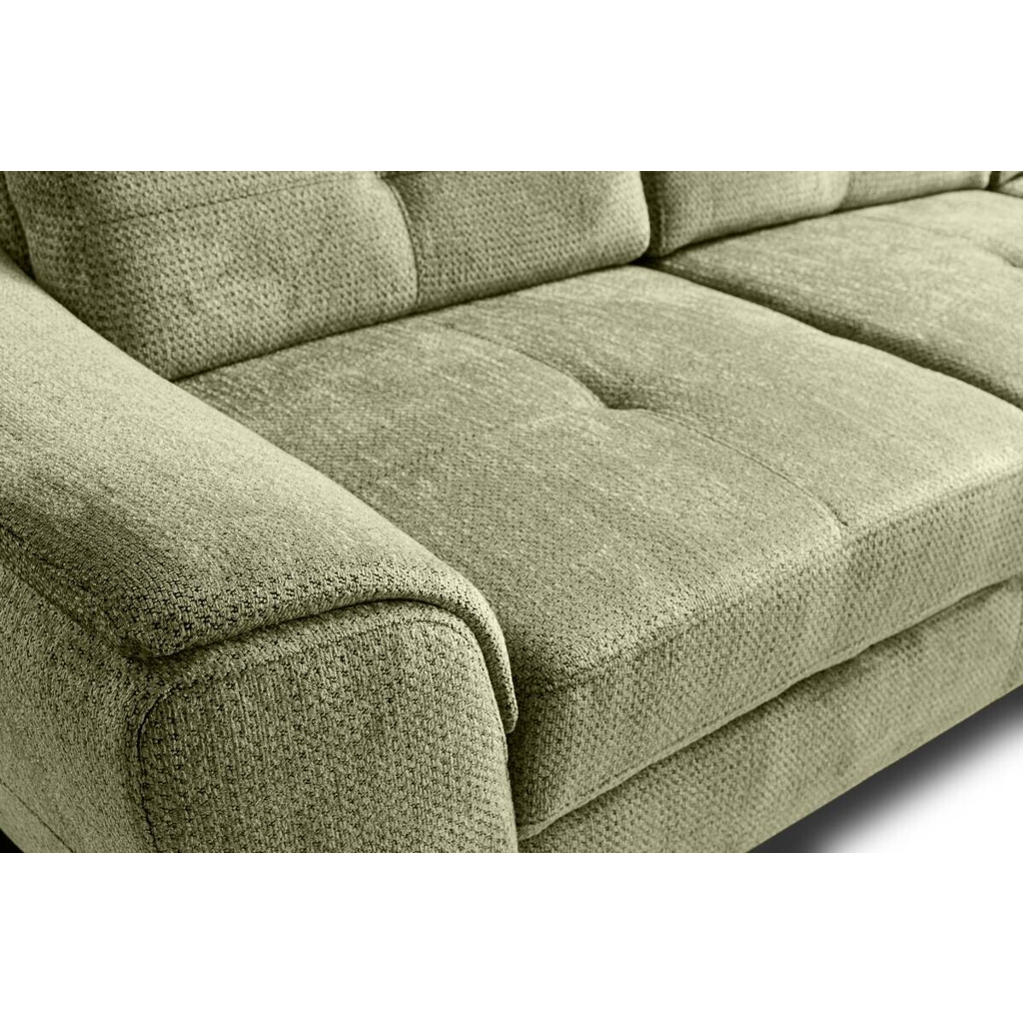 Ecksofa mit Bettfunktion und Bettkasten moosgrün Microfaser B/H/T: ca. 274x82x231 cm - Gallery 3 Ecksofa mit Bettfunktion und Bettkasten moosgrün Microfaser B/H/T: ca. 274x82x231 cm