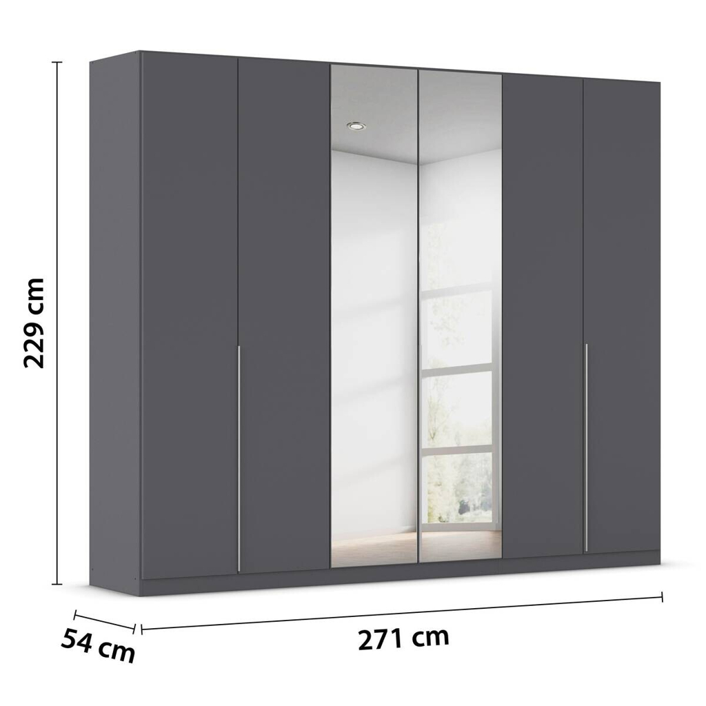 Kleiderschrank Alabama grau B/H/T: ca. 271x229x54 cm