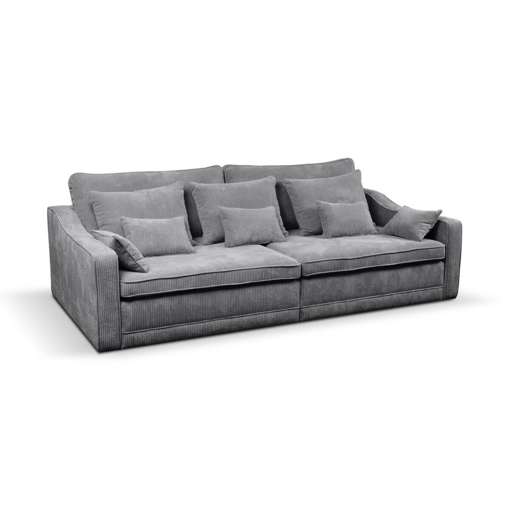 Big Sofa Evora dunkelgrau Microfaser B/H/T: ca. 276x71x137 cm
