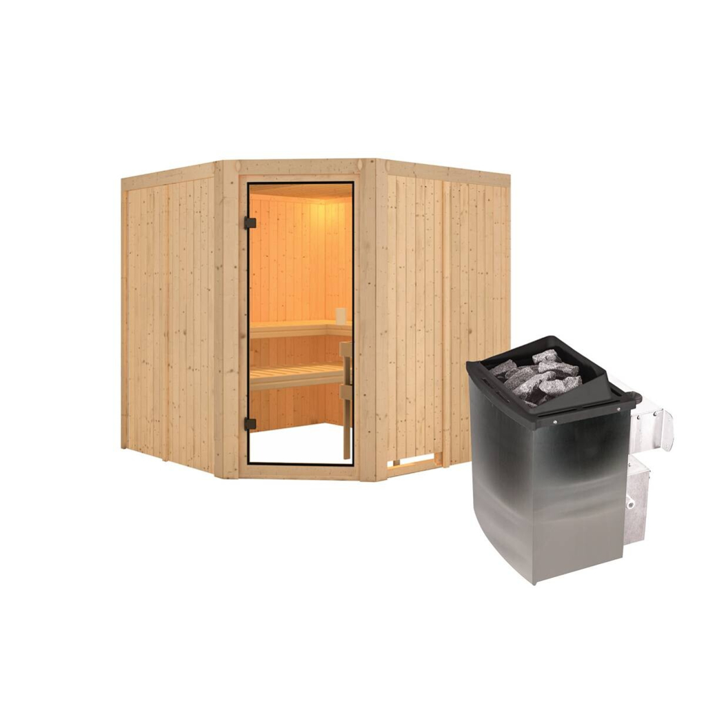 Karibu Sauna Ano Eck B/H/T: ca. 196x198x196 cm