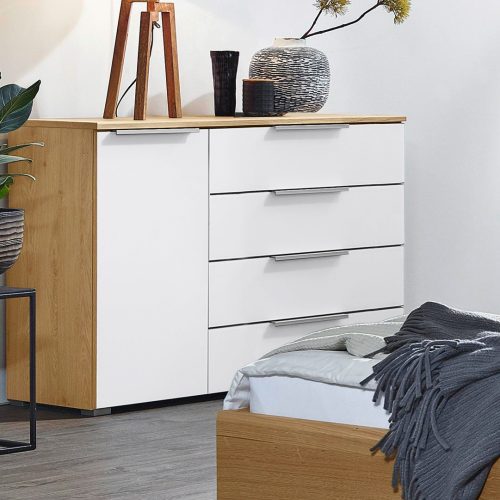 Rauch Möbelwerke Kommode VIANO ca. B120 H80 T42 cm in Farbe Farbglas kristallweiss