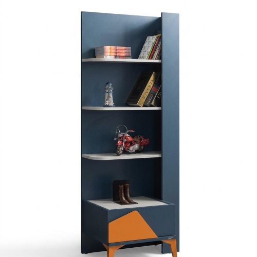 Regal Schrank Bücherregal Schränke Mehrzweck Top-Qualität Möbel Blau Modern