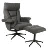 Relaxsessel mit Hocker OLVERA in Bergamo-Webstoff anthrazit - Gallery 1 Relaxsessel mit Hocker OLVERA in Bergamo-Webstoff anthrazit