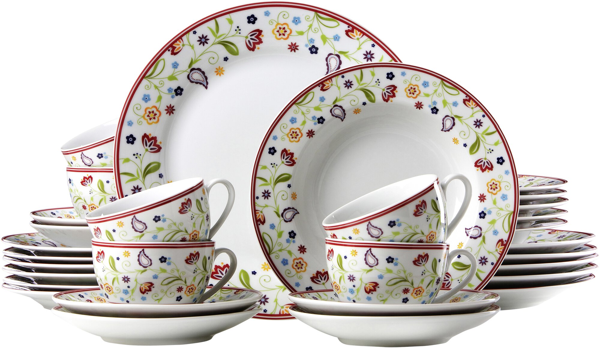 Ritzenhoff & Breker Kombiservice 30-teilig SHANTI aus Porzellan bunt - Gallery 1 Ritzenhoff & Breker Kombiservice 30-teilig SHANTI aus Porzellan bunt