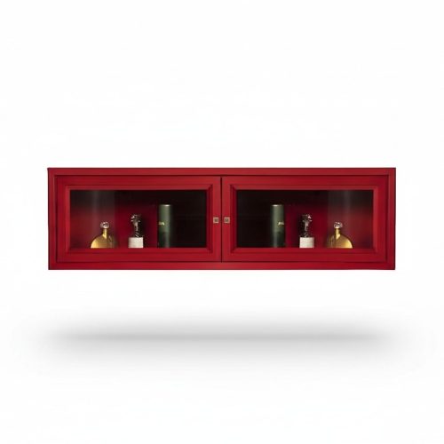Rot Regal Luxus Holz Hochwertigkeit Eleganz Designer Art déco Design Möbelplatte Rot Regal Luxus Holz Hochwertigkeit Eleganz Designer Art déco Design Möbelplatte