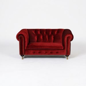 Rote Barock Sofa Couch – Chesterfield Stoff 2 Sitzer Leder Textil Rote Barock Sofa Couch – Chesterfield Stoff 2 Sitzer Leder Textil