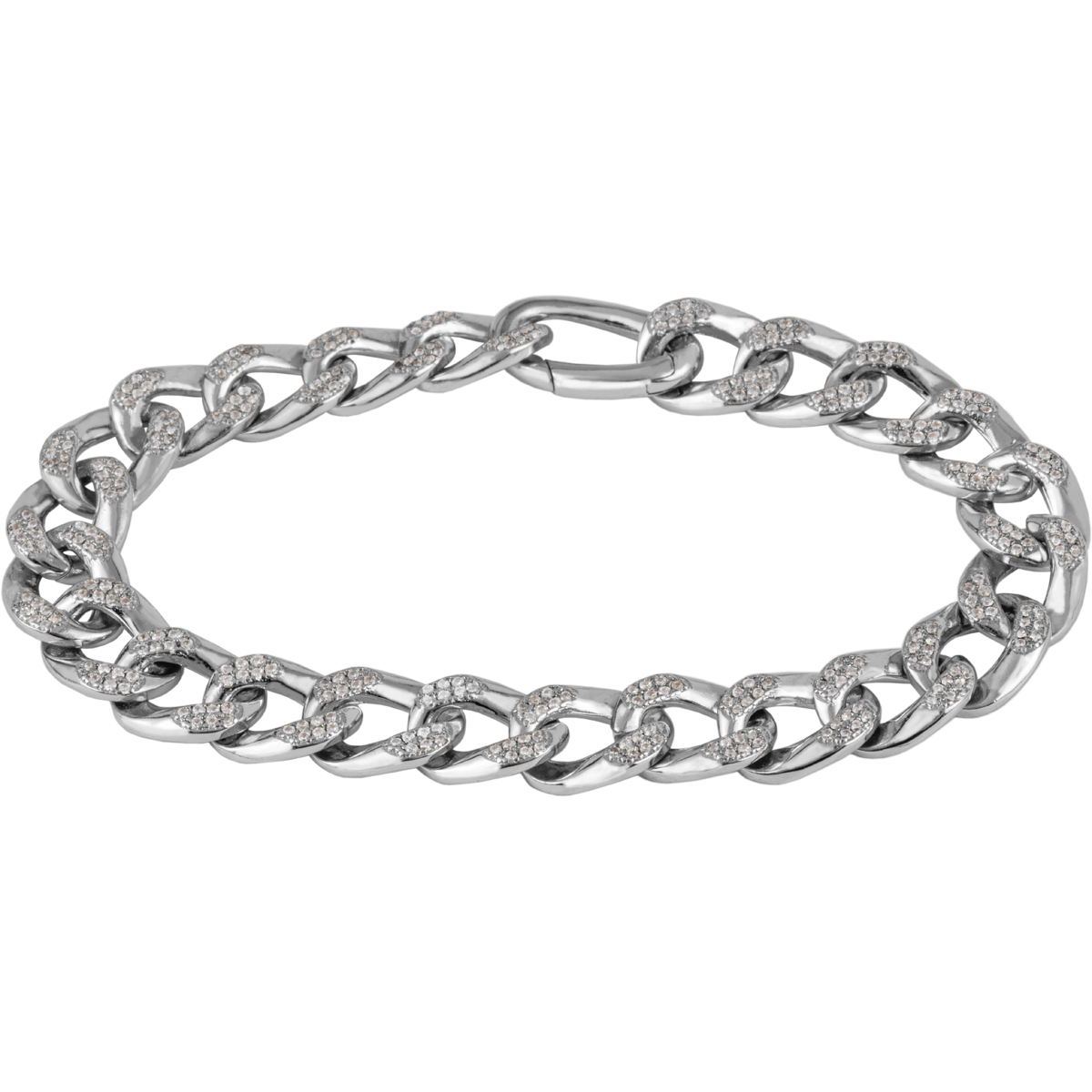 Panzer Armband Sterlingsilber mit Zirkonia
