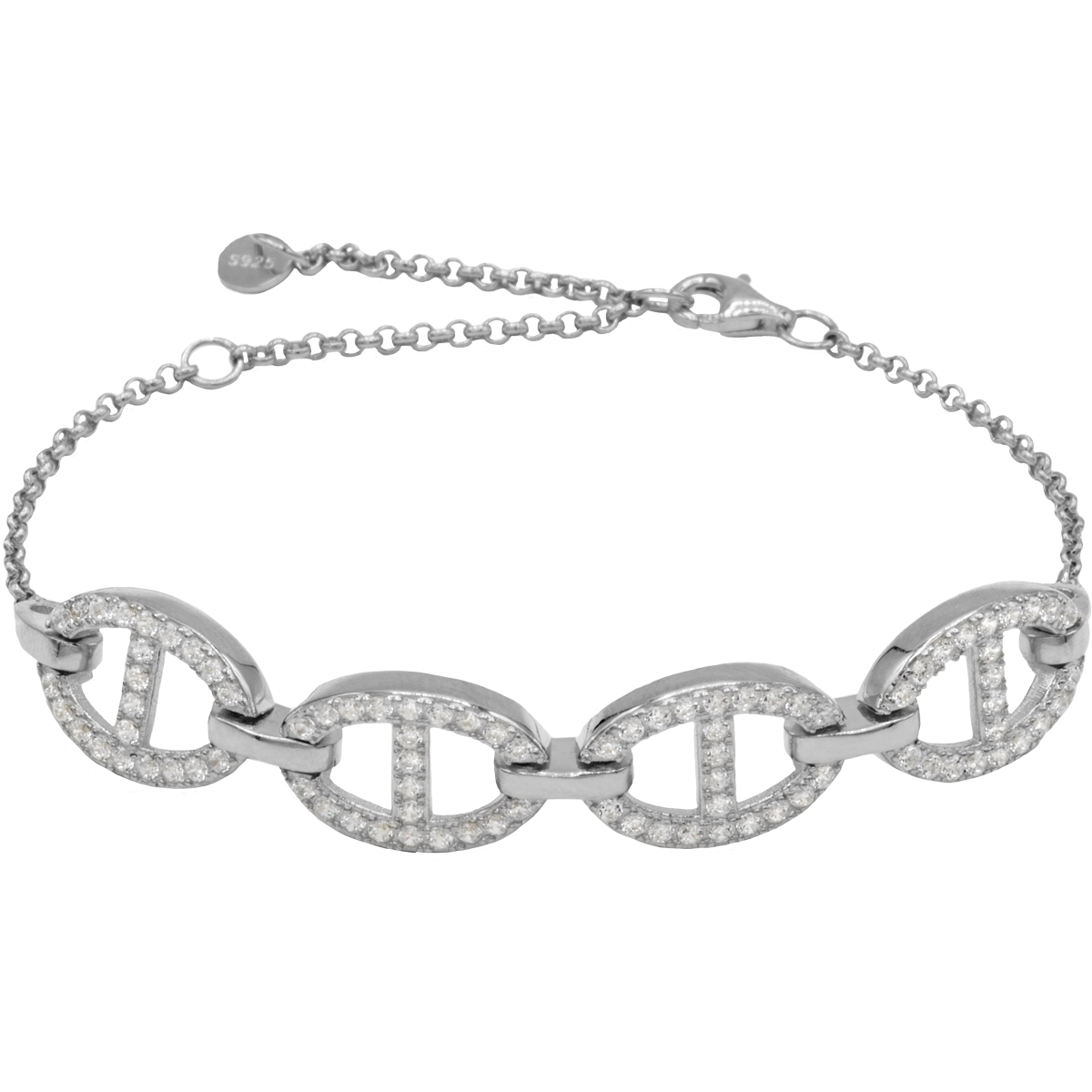 Armband Sterlingsilber mit Zirkonia - Gallery 1 Armband Sterlingsilber mit Zirkonia