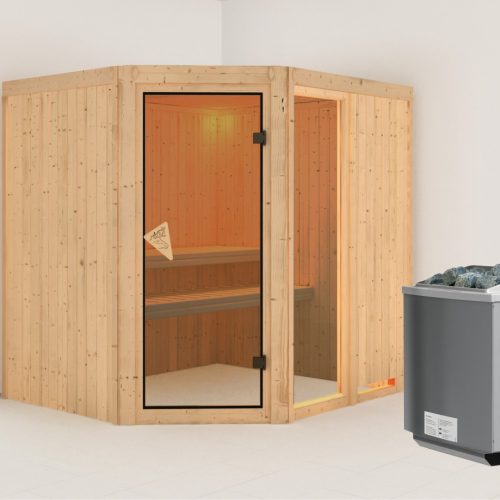 Sauna FIONA 2 196 x 170 m 9.0 kW Ofen integr. Steuerung ohne Dachkranz Sauna FIONA 2 196 x 170 m 9.0 kW Ofen integr. Steuerung ohne Dachkranz