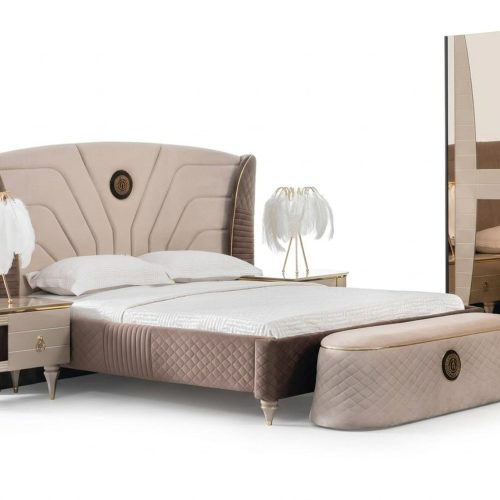 Schlafzimmer Doppelbett 160x200cm Luxus Bett 2x Nachttisch 3tlg. Set Betten Neu Schlafzimmer Doppelbett 160x200cm Luxus Bett 2x Nachttisch 3tlg. Set Betten Neu