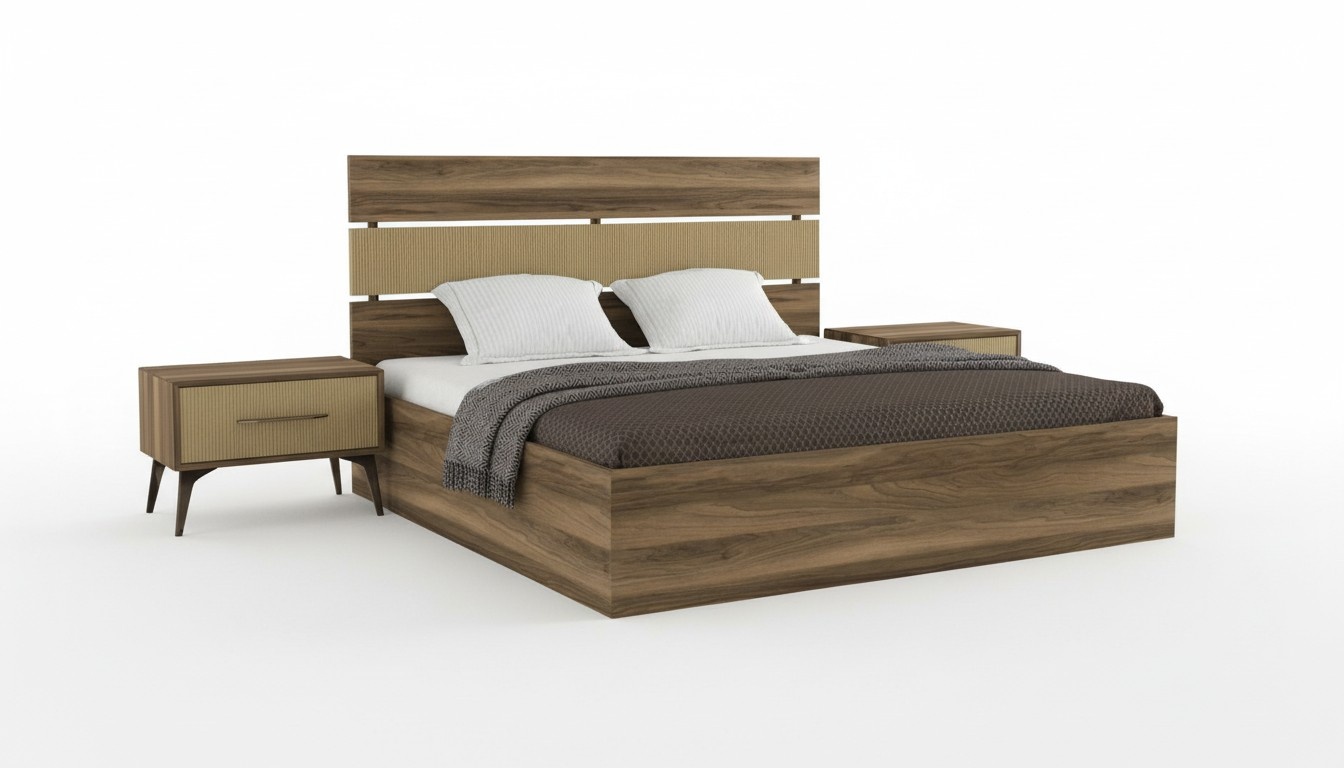 Schlafzimmer Schlafzimmereinrichtung Möbel Bett Nachttische weiß 3tlg Schlafzimmer Schlafzimmereinrichtung Möbel Bett Nachttische weiß 3tlg