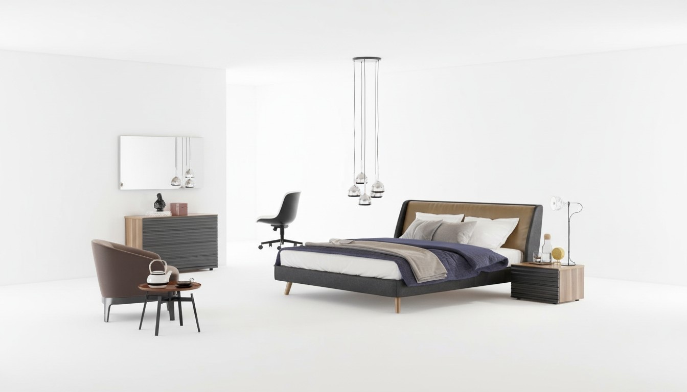 Schminktisch Natural Walnut - Matt juta Spiegel Schlafzimmer Modern Schminktisch Natural Walnut - Matt juta Spiegel Schlafzimmer Modern