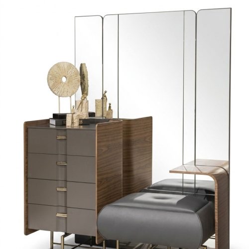 Schminktisch Set Konsole Spiegel Schlafzimmer Möbel Design Hocker 2tlg. Neu