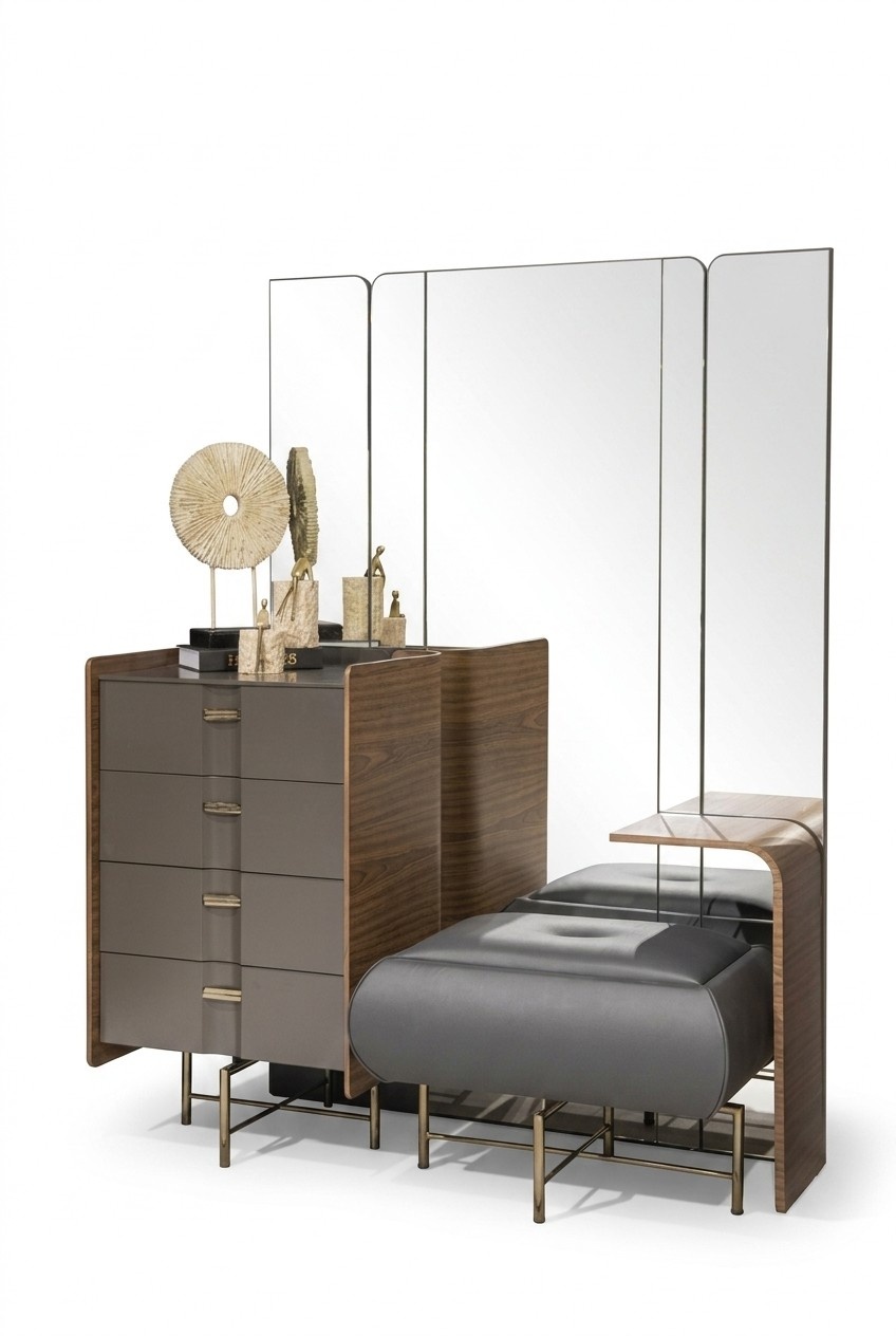 Schminktisch Set Konsole Spiegel Schlafzimmer Möbel Design Hocker 2tlg. Neu Schminktisch Set Konsole Spiegel Schlafzimmer Möbel Design Hocker 2tlg. Neu