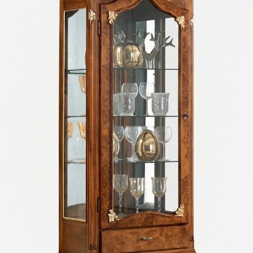 Schränke Holz Vitrinen Glas Schrank Echtholz Vitrine Wohnzimmer Möbel Anrichte