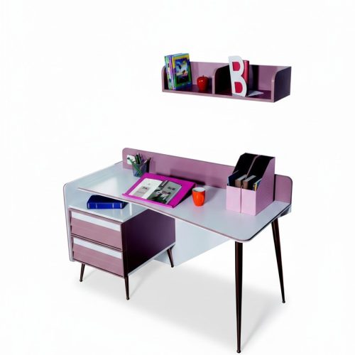 Schreibtisch Holz Rosa Tisch Schreibtische Regal Möbel Jugendzimmer Design