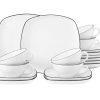 Seltmann Weiden Teeservice 18-teilig eckig Lido 10826 Black Line
