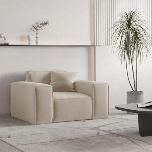 OUTLET Sessel Designersessel CELES PREMIUM in Stoff Opera Velvet Sand