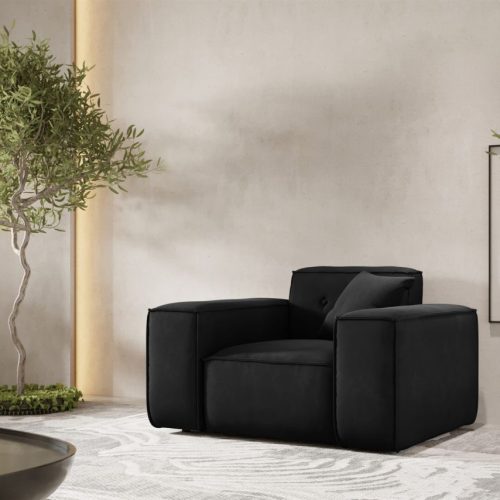 Sessel Designersessel CESINA in Stoff Opera Velvet Schwarz Sessel Designersessel CESINA in Stoff Opera Velvet Schwarz