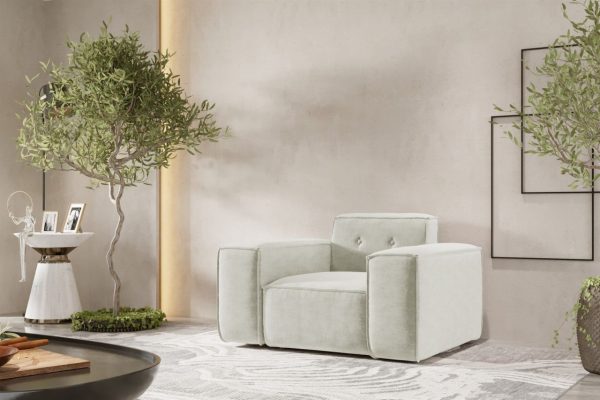 Sessel Designersessel CESINA in Stoff Perfect Harmony Cremeweiß Sessel Designersessel CESINA in Stoff Perfect Harmony Cremeweiß