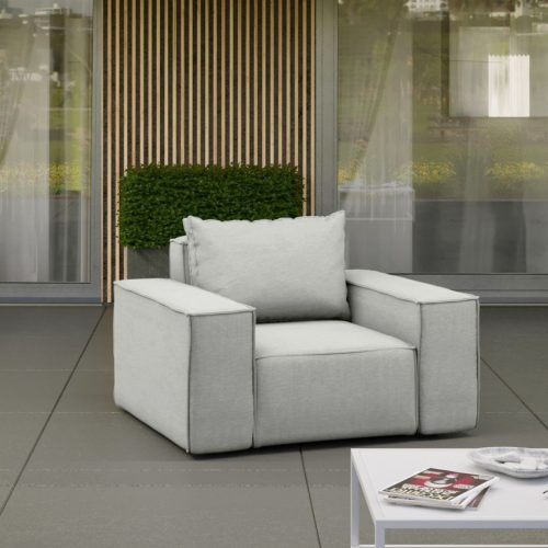Gartensessel Sessel GARDENT wetterfester Stoff NXL Hellgrau