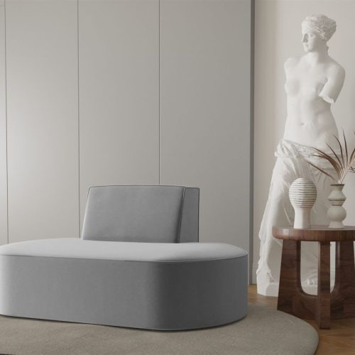 Sessel Designersessel MILOT in Stoff Opera Velvet Grau