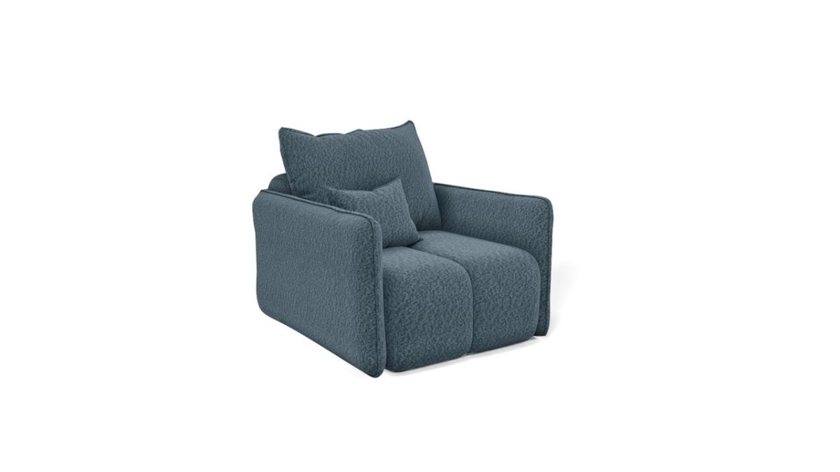 Sessel Designersessel MORGANO Stoff Abriamo Blau Sessel Designersessel MORGANO Stoff Abriamo Blau