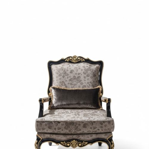 Sessel Polster Designer Textil 1 Sitzer Polster Einsitzer Möbel Barock