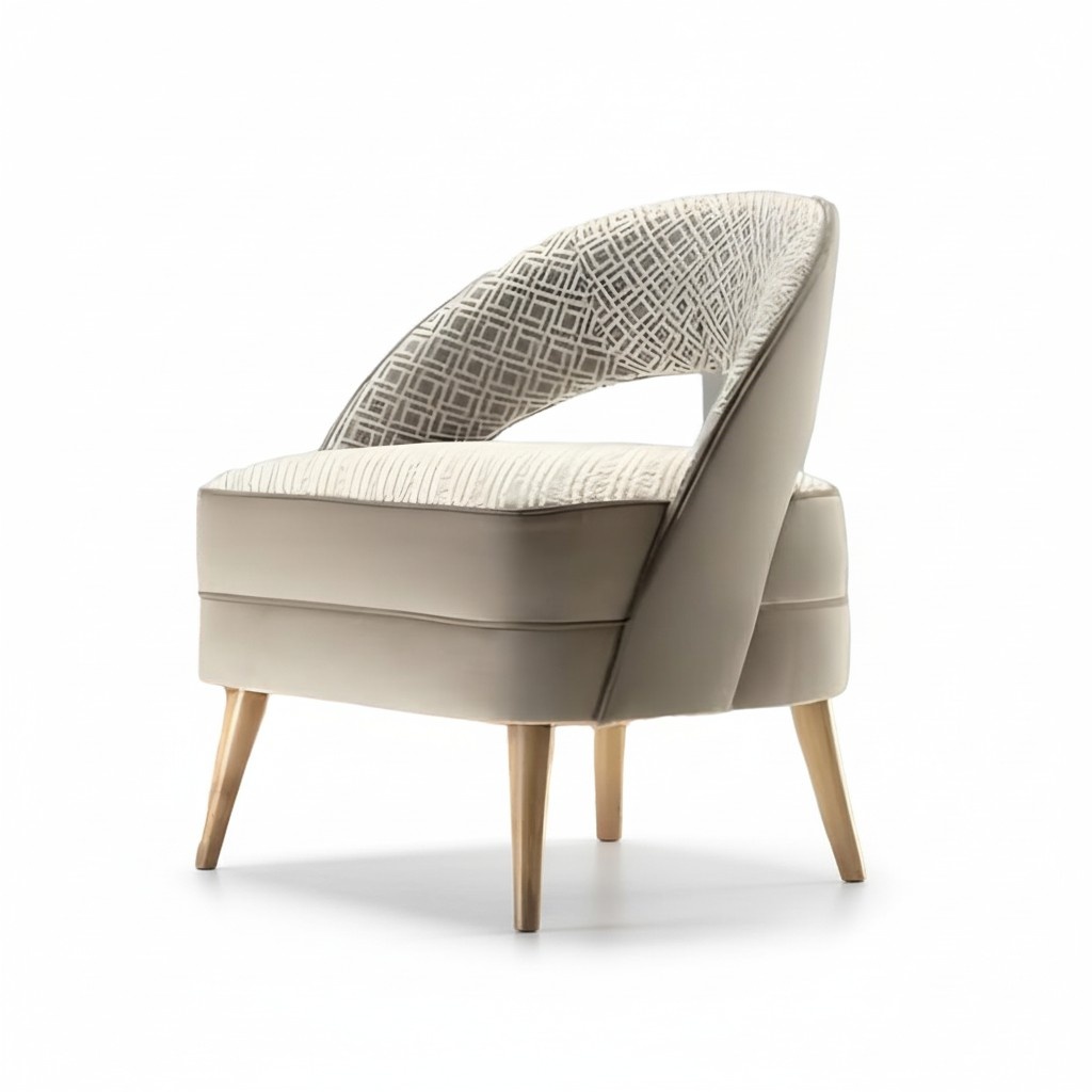 Sessel Wohnzimmer Art déco Design Erwachsene Holz 1Sitzer Polster Wohnzimmer Neu