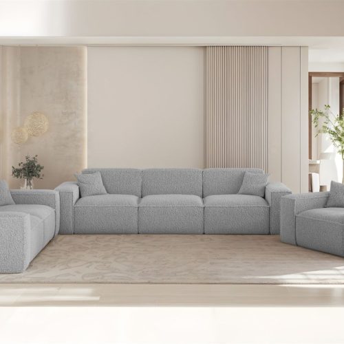 OUTLET Sofaset Designersofa CELES PREMIUM 3-2-1 in Stoff Sven Hellgrau OUTLET Sofaset Designersofa CELES PREMIUM 3-2-1 in Stoff Sven Hellgrau