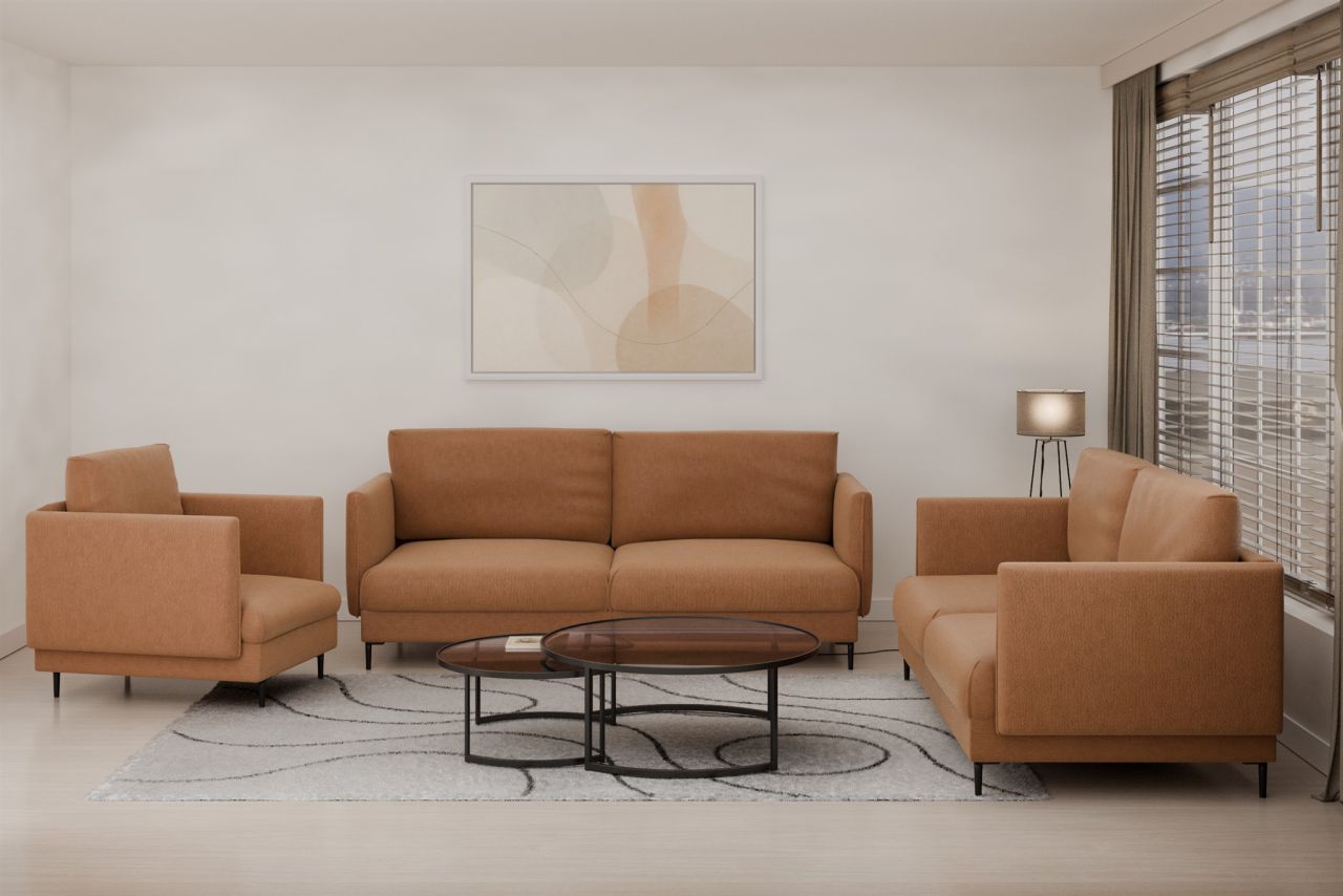 Sofaset Designersofas HELMER 3-2-1 Stoff Vibe Terracotta Sofaset Designersofas HELMER 3-2-1 Stoff Vibe Terracotta