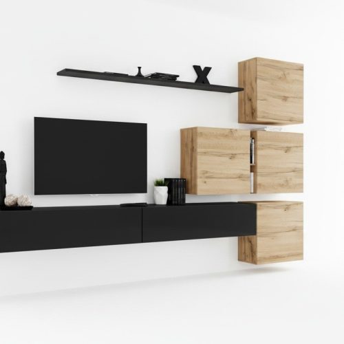 Set 7tlg. Wohnwand Wohnzimmer TV-Ständer Holz Luxus Garnitur Gruppe Wandschrank Set 7tlg. Wohnwand Wohnzimmer TV-Ständer Holz Luxus Garnitur Gruppe Wandschrank