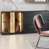 Sideboard ca.B194 H85 T44 cm in Kernesche anthrazit gebürstet Sideboard ca.B194 H85 T44 cm in Kernesche anthrazit gebürstet