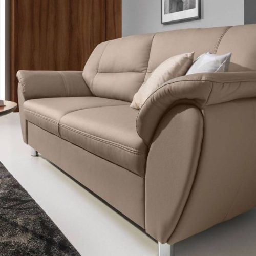 Sofa 2-Sitzer SARAH aus Kunstleder Beige 183x90x87 cm