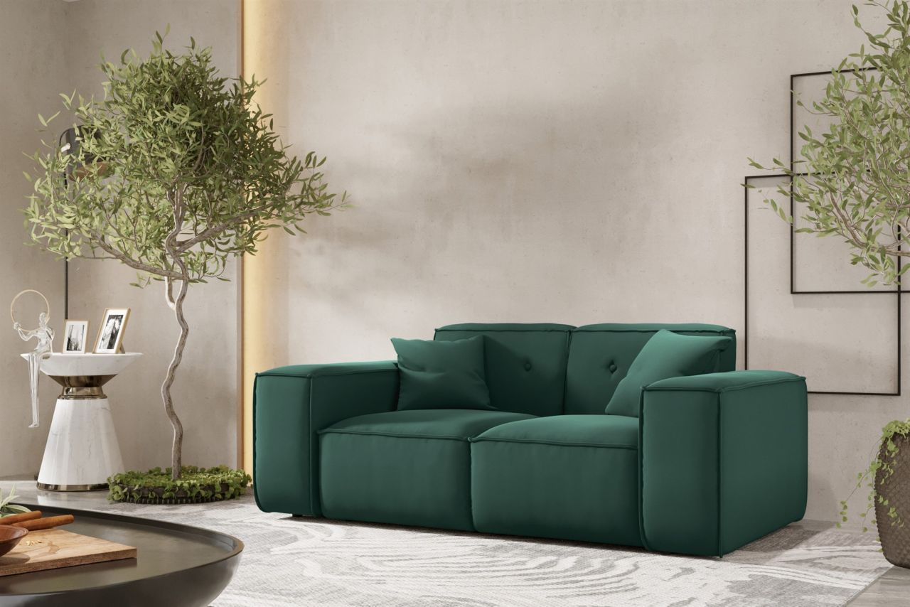 Sofa Designersofa CESINA 2-Sitzer in Stoff Opera Velvet Grün Sofa Designersofa CESINA 2-Sitzer in Stoff Opera Velvet Grün