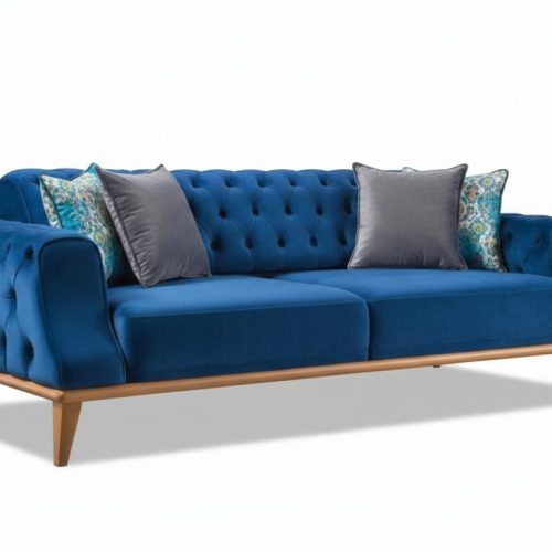 Sofa 3 Sitzer Blau Wohnzimmer Klassische Chesterfield Elegantes Stil Sofa 3 Sitzer Blau Wohnzimmer Klassische Chesterfield Elegantes Stil