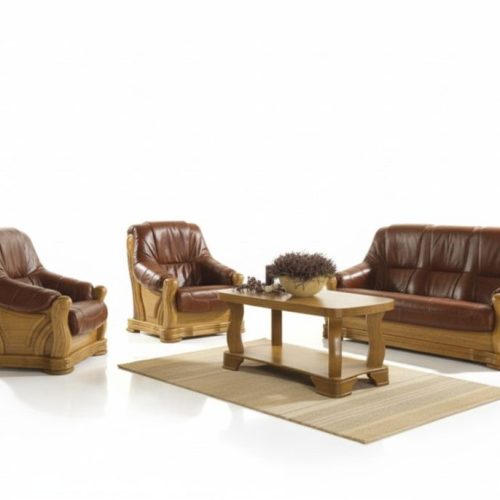 Sofa Dreisitzer Klassische Couch Polster 3 Sitzer 100% Leder Couchen