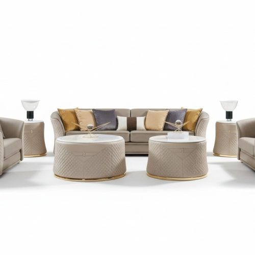Sofagarnitur 421Sitzer Ledersofa Couch Wohnlandschaft Garnitur Design