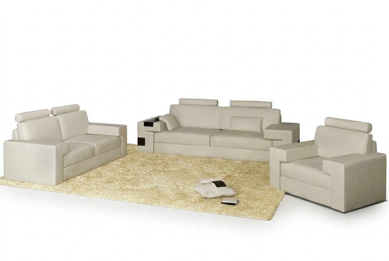 Sofagarnitur mit USB Sofa Couch Polster Sitz Leder Garnitur Wohnlandschaft Licht Sofagarnitur mit USB Sofa Couch Polster Sitz Leder Garnitur Wohnlandschaft Licht