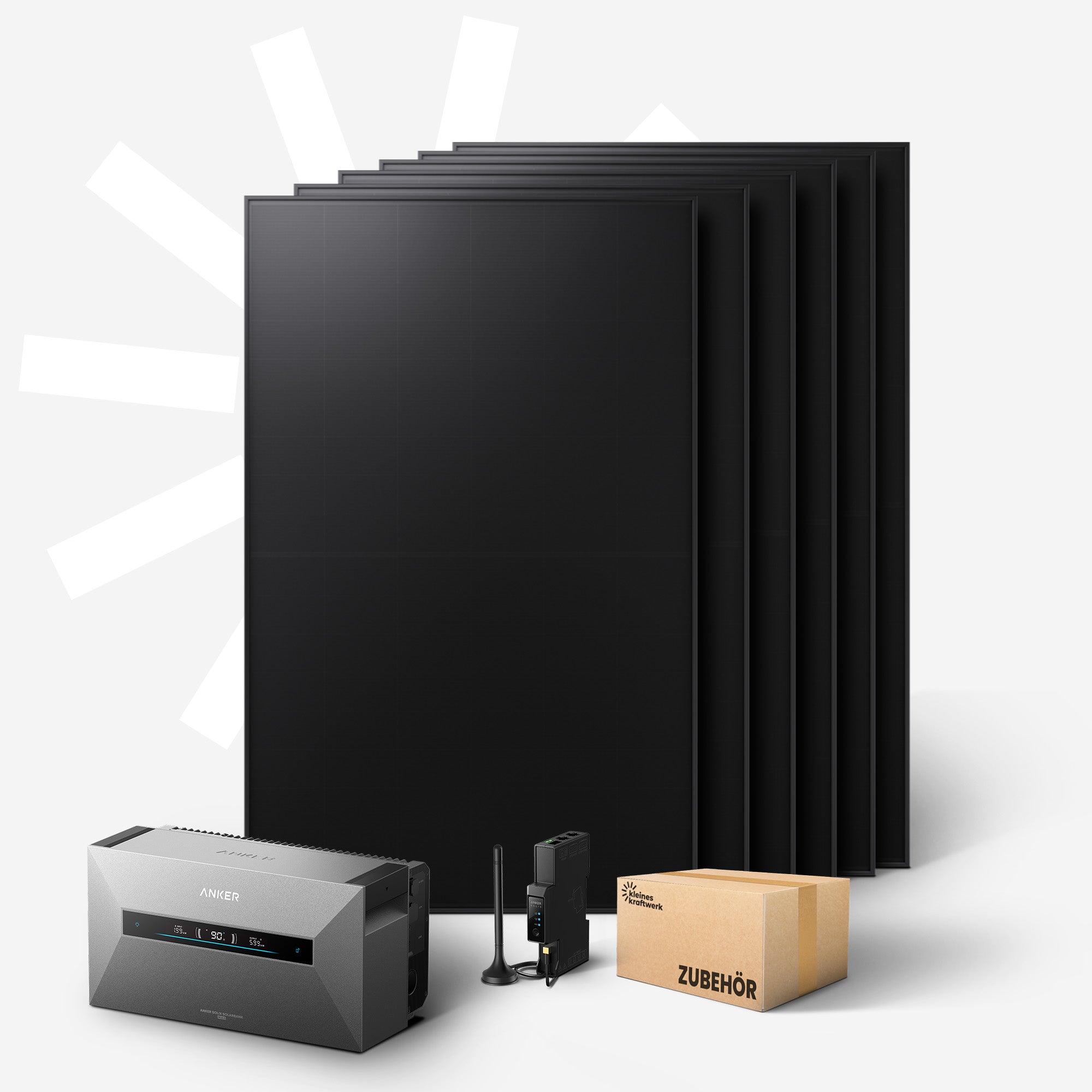 Solaranlage BC 2880-9600Wp mit Speicher Anker SOLIX Solarbank Max