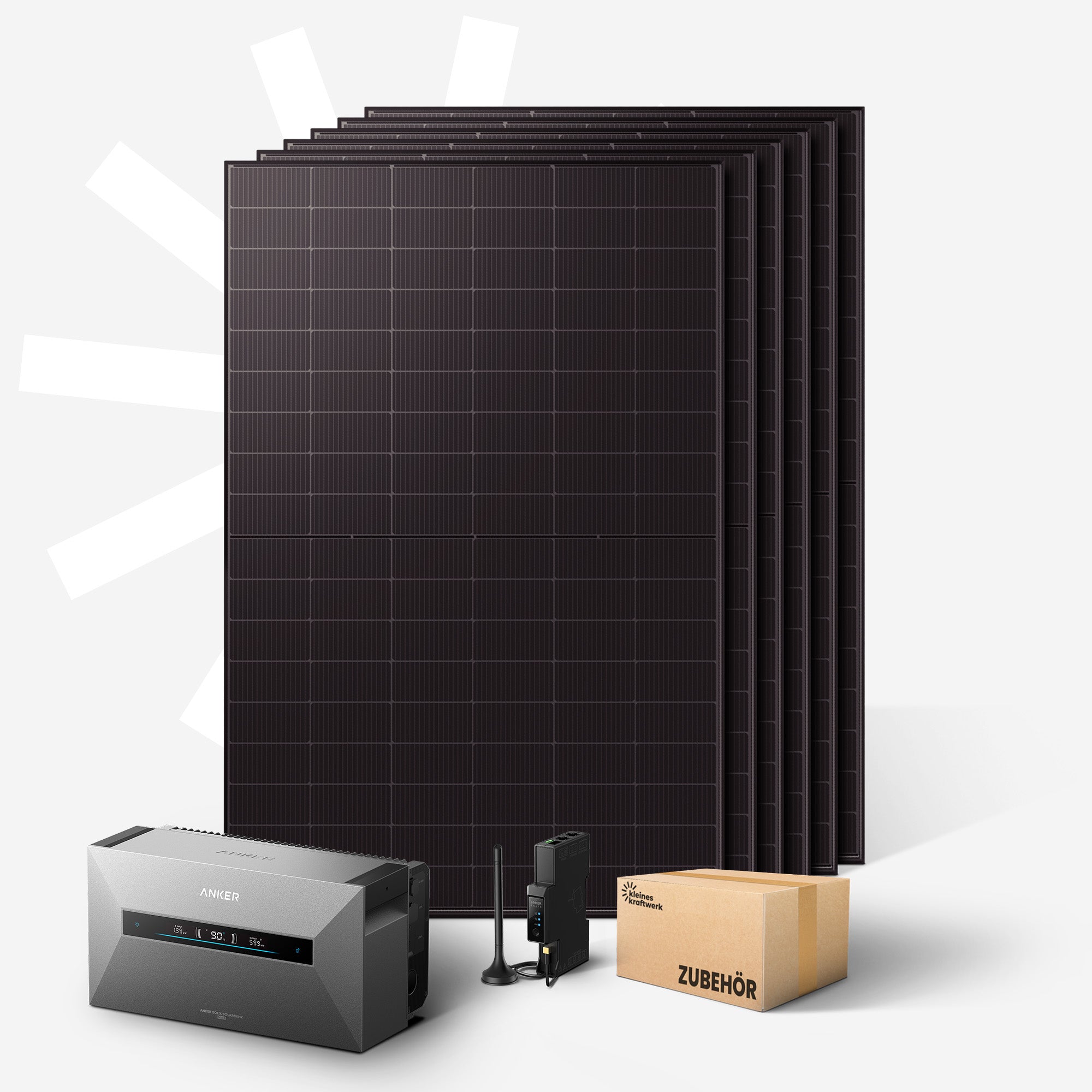 Solaranlage TopCon 3000-10.000Wp mit Speicher Anker SOLIX Solarbank Max