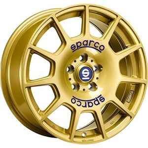 Sparco TERRA RACE GOLD + blau Beschriftung Felge 7,5×17 – 17 Zoll 5×100 Lochkreis