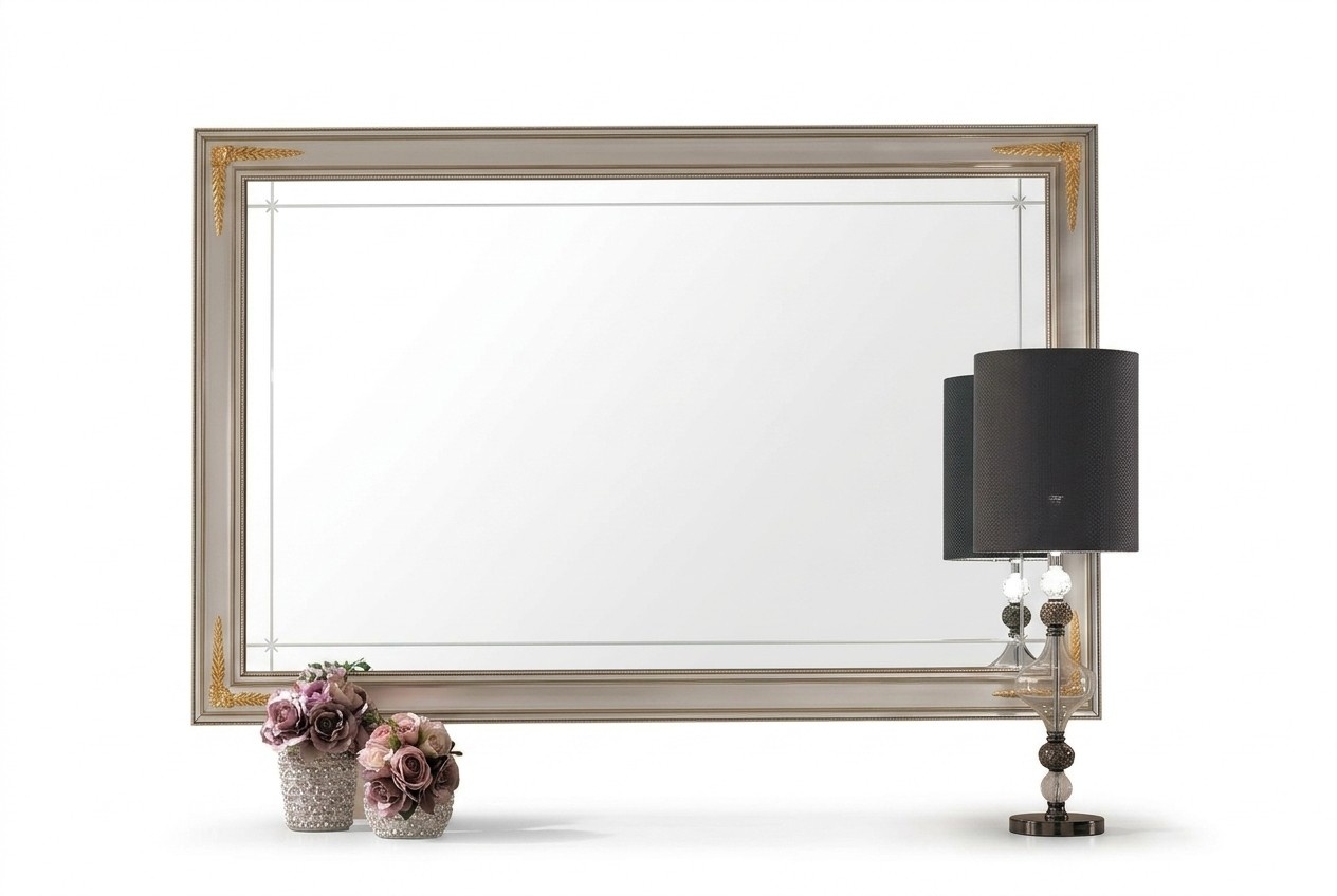 Spiegel Wandspiegel Flurspiegel Rechteckig Holz Wand Dekoration Spieglein Barock