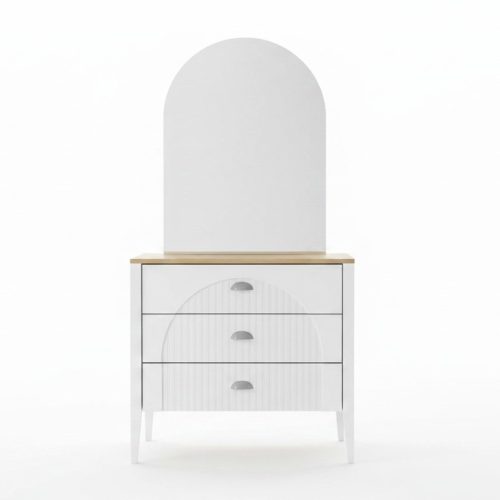 Stilvolle Kommode mit Spiegel Modernes Design Weiß für Elegantes Wohnen Stilvolle Kommode mit Spiegel Modernes Design Weiß für Elegantes Wohnen