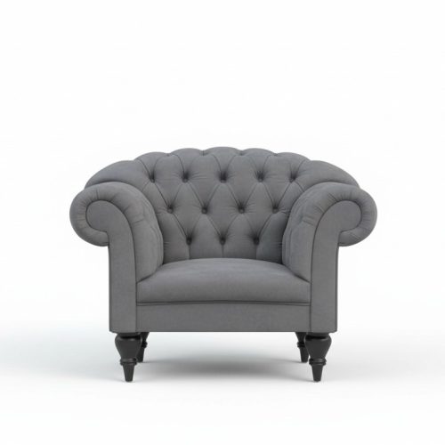 Stoff Chesterfield Couch Polster Sitz Sessel Textil Modern Sessel Blau 1 Sitzer Stoff Chesterfield Couch Polster Sitz Sessel Textil Modern Sessel Blau 1 Sitzer
